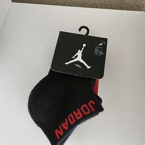 Nike Jordan Jumpman No-Show Kids Socks 3 Pack Sz 7C-10C black Red